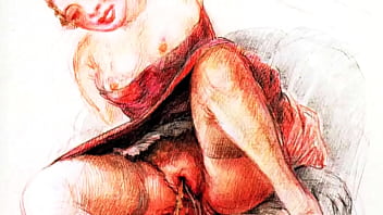 Retro erotic drawings
