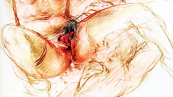 Retro erotic drawings