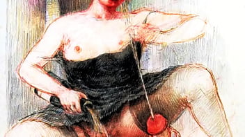 Retro erotic drawings