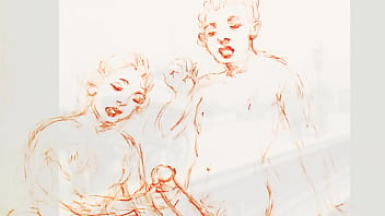 Retro erotic drawings