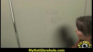 Hottie sucks and fucks black cock for cusmhot at gloryhole 10