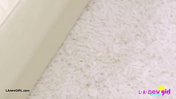 Radiant blonde beauty naked close up