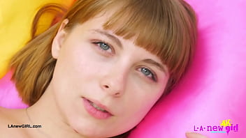 Radiant blonde beauty naked close up