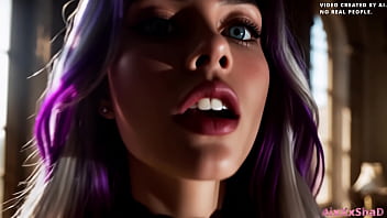 Fucking a beautiful witch who loves big cocks and cum inside ai generated