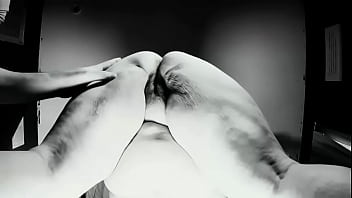 Four fingers and a wet pussy b&w