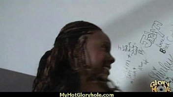 Hot couple having oral sex in gloryhole interracial 6