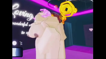 Puta de cabello morado follada