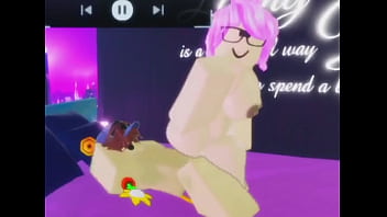 Puta de cabello morado follada