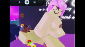 Puta de cabello morado follada