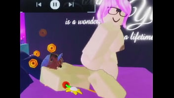 Puta de cabello morado follada