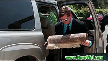 Japanese nuru massage and sexual tension on air matress 04