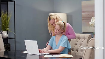 Eating dessert between step mom's legs under the table charlotte stokely khloe kingsley