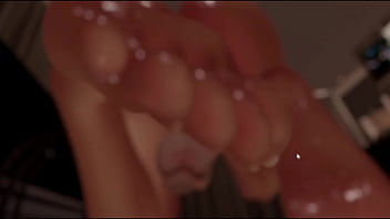 Riding dildo and making wet noises