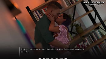 Busty lesbian teen with a big ass tries her first cock hot first blowjob and cum swallowing taboo university steam game 3d animated hentai game