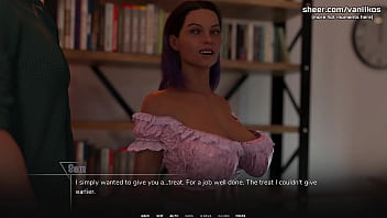 Busty lesbian teen with a big ass tries her first cock hot first blowjob and cum swallowing taboo university steam game 3d animated hentai game