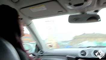 Huge tits slut porcha sins cheats on her bf in the car