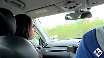 Huge tits slut porcha sins cheats on her bf in the car