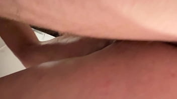 Fucking her in tight anal in the bathroom