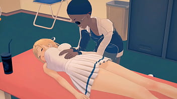 Probando el pené negro de su maestro