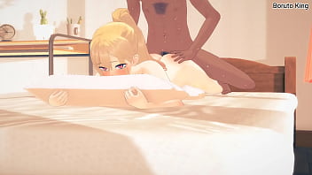 Probando el pené negro de su maestro