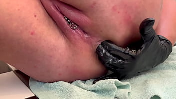 Anal 3 finger masturbate and asshole working and pee on the end