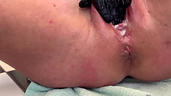 Anal 3 finger masturbate and asshole working and pee on the end