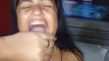 I was waiting for a new man in hotel and arrives my husband and fucked me rough