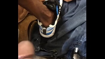 Having fun in restroom