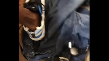 Having fun in restroom