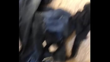 Having fun in restroom