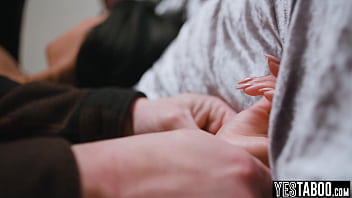 Big boobs curvy asian milf ember snow spreads big ass for some double penetration