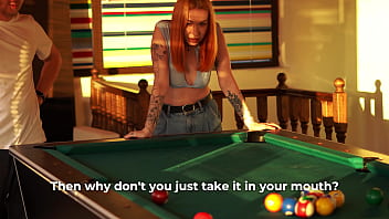 Winning in billiard leads to a fucking session