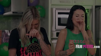 Stepsisters use stepbrother's cum to counteract hot sauce ethan seeks raven lane thea summers