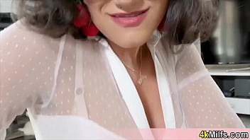 Busty milf wife gets throat fucked