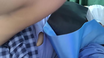 40 year old student earned her bachelor's degree in educational sciences and celebrates by touching her vagina