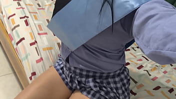 40 year old student earned her bachelor's degree in educational sciences and celebrates by touching her vagina