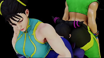 Street fighter chunli laura ass sandwich juri Street fighter chunli laura ass sandwich juri