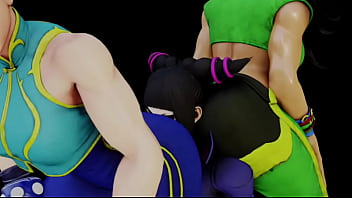 Street Fighter Chunli Laura Ass Sandwich Juri thumbnail