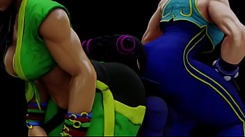 Street fighter chunli laura ass sandwich juri