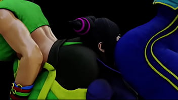 Street fighter chunli laura ass sandwich juri