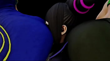 Street fighter chunli laura ass sandwich juri