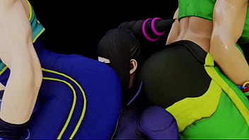 Street fighter chunli laura ass sandwich juri