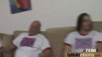 Ebony gets fucked in all holes by a group of white dudes 9