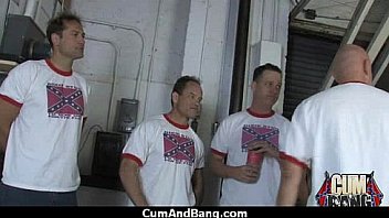 Cum and bang group facial jizz 6