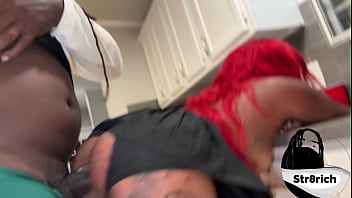 Str8rich fucking sexy red head ebony teen in the ass at wild halloween party in atlanta