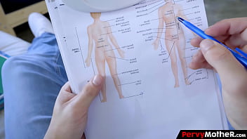 Luxury stepmom gives health lessons to her lazy stepson