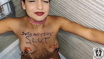 Ana spears submissive girl bdsm golden shower bodywritting