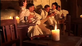 Great orgy in the 18th century venetian inn