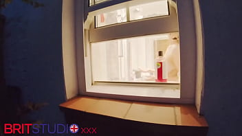 You watch your neighbour in the shower