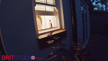 You watch your neighbour in the shower